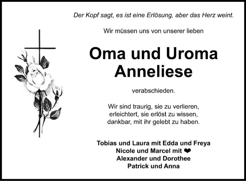  Traueranzeige für Anneliese  vom 06.02.2019 aus Fränkische Nachrichten