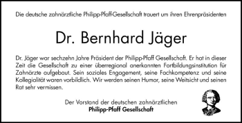 Traueranzeige von Bernhard Jäger von Mannheimer Morgen