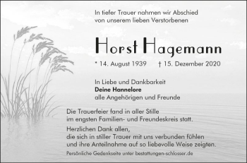 Traueranzeige von Horst Hagemann von Südhessen Morgen