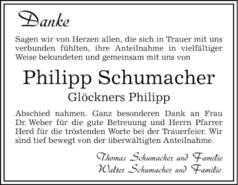  Traueranzeige für Philipp Schumacher vom 09.12.2023 aus Bergsträßer Anzeiger