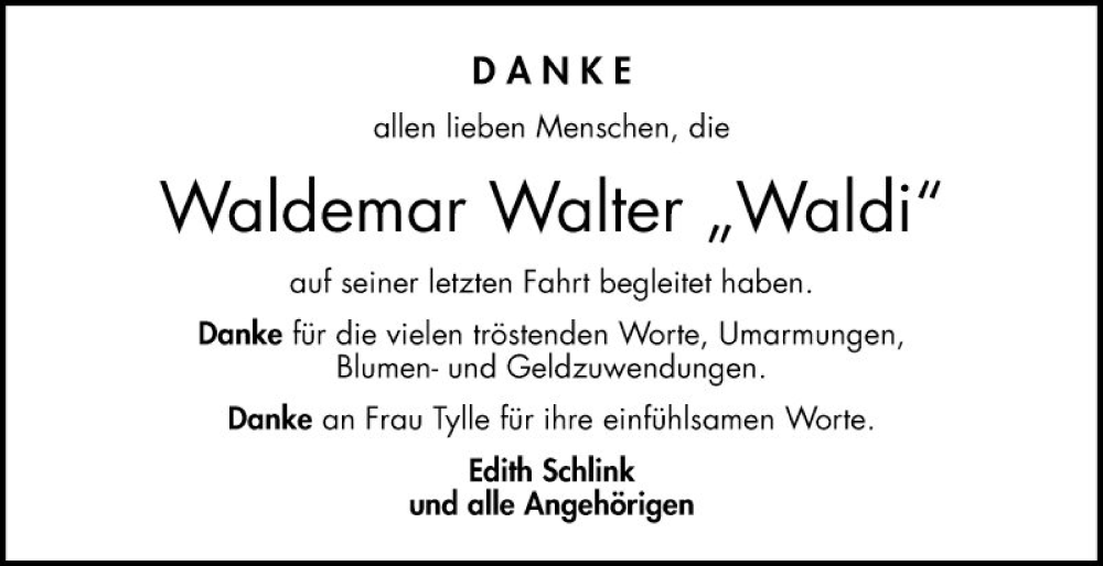  Traueranzeige für Waldemar Walter vom 03.02.2024 aus Bergsträßer Anzeiger
