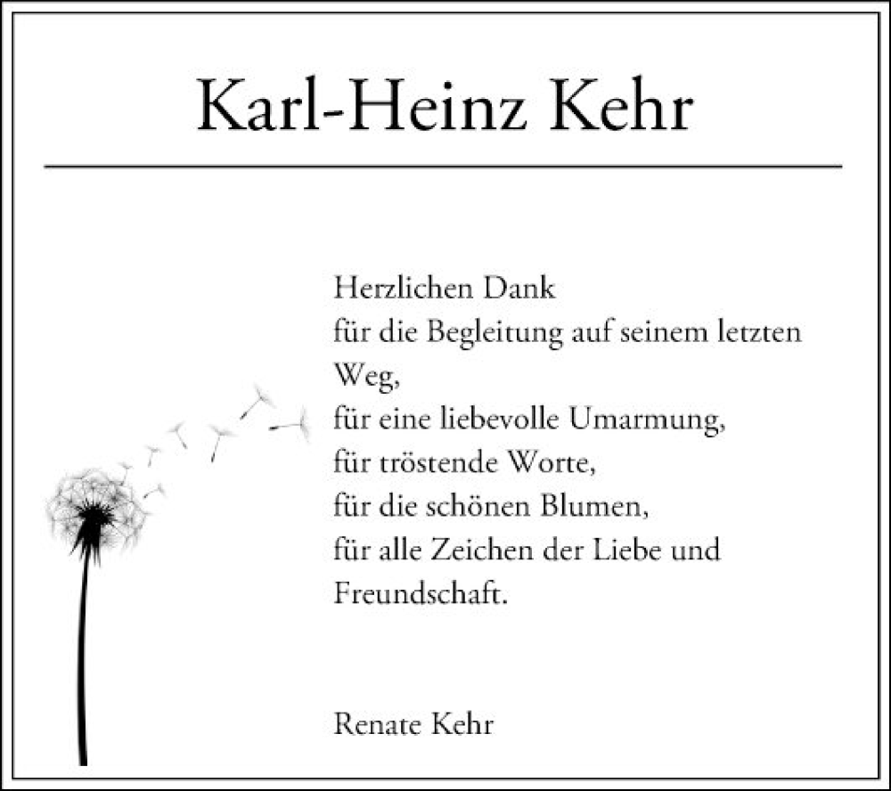  Traueranzeige für Karl-Heinz Kehr vom 30.03.2024 aus Bergsträßer Anzeiger