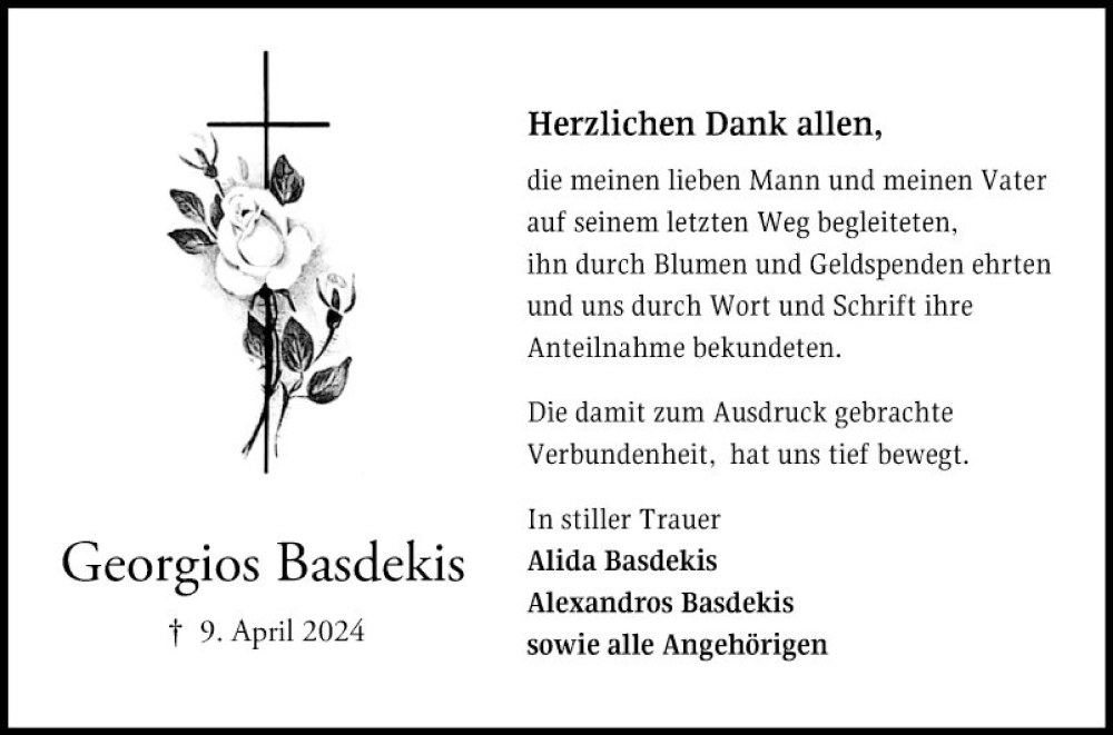  Traueranzeige für Georios Masdekis vom 18.05.2024 aus Bergsträßer Anzeiger