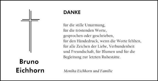 Traueranzeige von Bruno Eichhorn von Bergsträßer Anzeiger