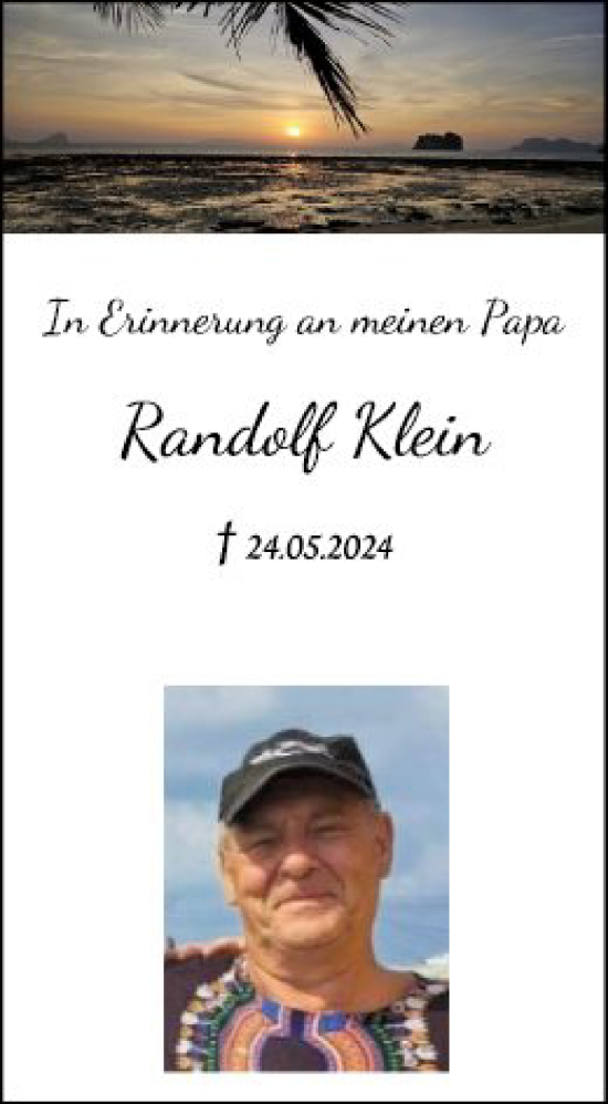 Traueranzeige von Randolf Klein von Mannheimer Morgen