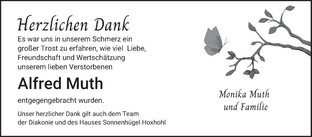  Traueranzeige für Alfred Muth vom 25.01.2025 aus Bergsträßer Anzeiger