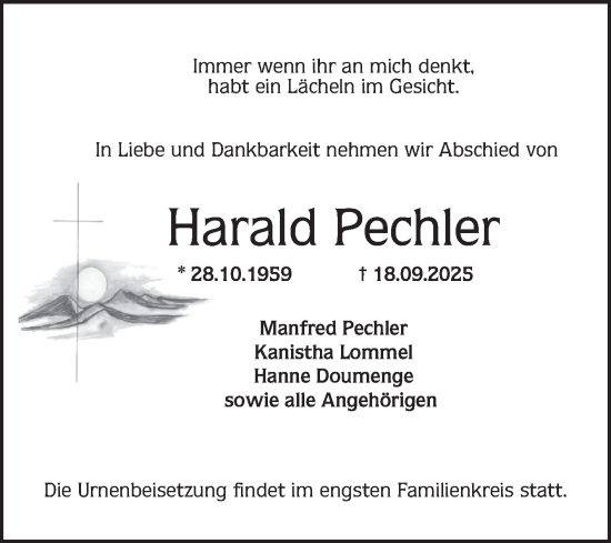 Traueranzeige von Harald Pechler von Mannheimer Morgen