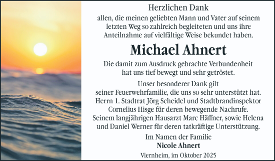 Traueranzeige von Michael Ahnert von Mannheimer Morgen