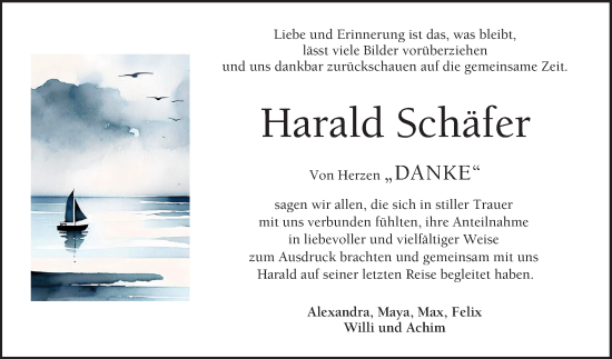 Traueranzeige von Harald Schäfer von Bergsträßer Anzeiger