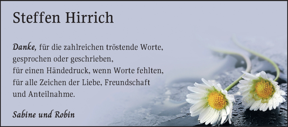  Traueranzeige für Steffen Hirrich vom 24.05.2025 aus Bergsträßer Anzeiger
