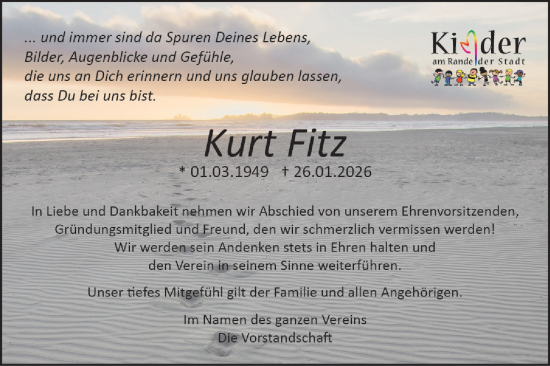 Traueranzeige von Kurt Fitz von Mannheimer Morgen